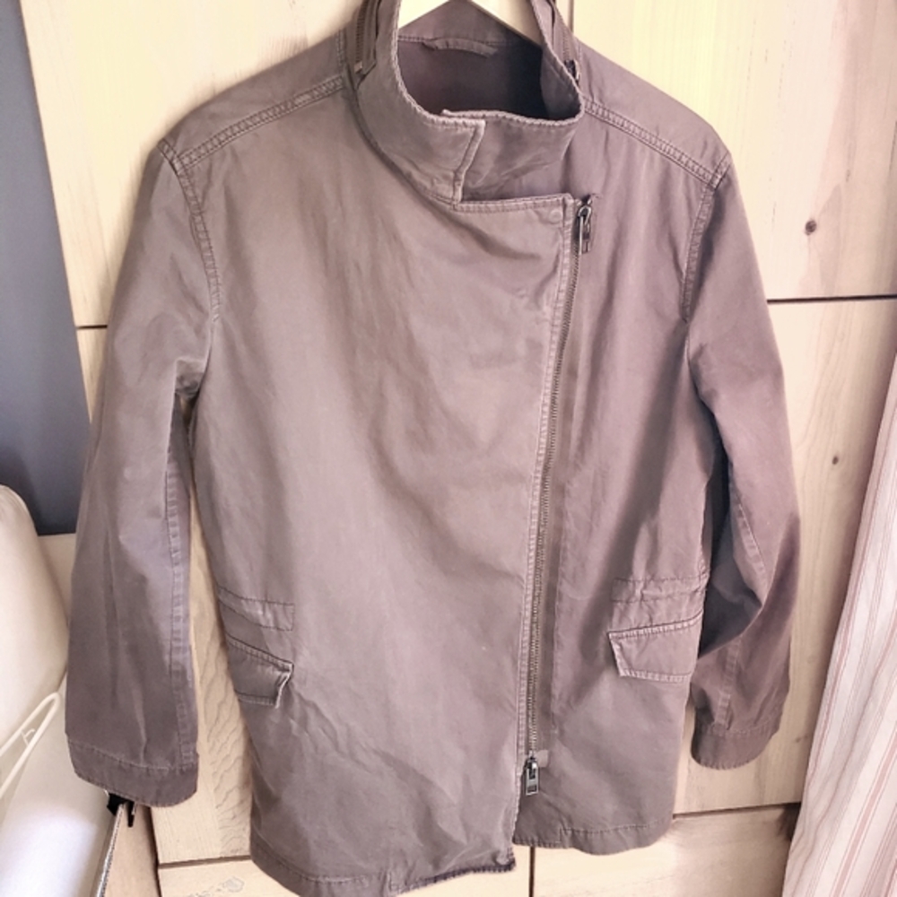 Allsaints Women's Lance Chore Style Jacket in Olive Brown size 6